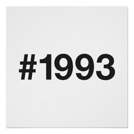 Poster Hashtag 32 Anniversaire 1993 (Devant)