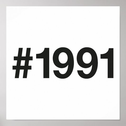 Poster Hashtag 34 Anniversaire 1991 (Devant)