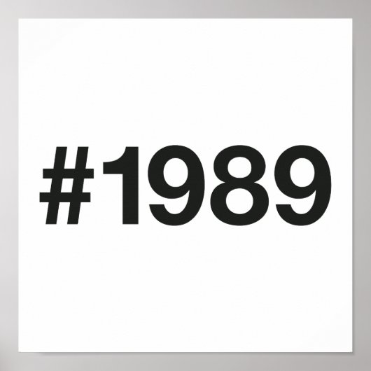 Poster Hashtag 36 Anniversaire 1989 (Devant)