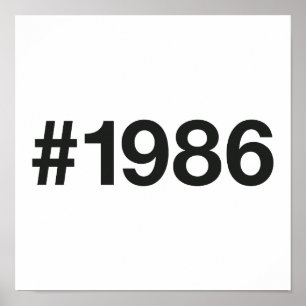 Poster Hashtag 39 Anniversaire 1986