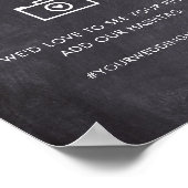 Poster Hashtag Chalkboard signature d'une fête de mariage (Coin)