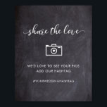 Poster Hashtag Chalkboard signature d'une fête de mariage<br><div class="desc">Chalkboard hashtag social media mariage signe Peut être entièrement customisé pour répondre à vos besoins. © Gorjo Designs via Zazzle. // Besoin d'aide pour customiser votre design ? Vous avez d'autres idées ? N'hésitez pas à me contacter (Zoe) directement via le bouton de contact ci-dessous.</div>