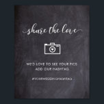 Poster Hashtag Chalkboard signature d'une fête de mariage<br><div class="desc">Chalkboard hashtag social media mariage signe Peut être entièrement customisé pour répondre à vos besoins. © Gorjo Designs via Zazzle. // Besoin d'aide pour customiser votre design ? Vous avez d'autres idées ? N'hésitez pas à me contacter (Zoe) directement via le bouton de contact ci-dessous.</div>