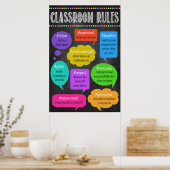 Poster Hashtag Classroom Rules (Keuken)
