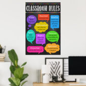 Poster Hashtag Classroom Rules (Thuiskantoor)