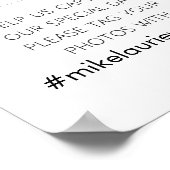 Poster Hashtag de mariage personnalisé sur les médias soc (Coin)