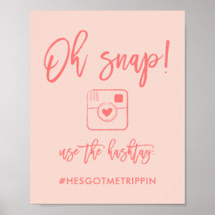 Poster Hashtag Hic Hand Lettré Oh Snap