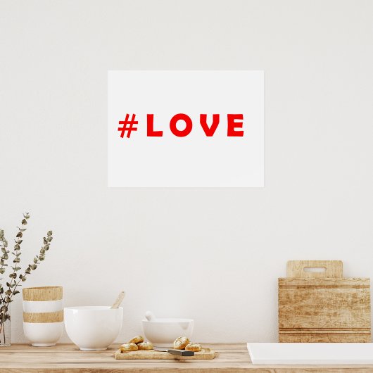 Poster Hashtag Love (Cuisine)
