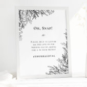 Poster Hashtag Mariage blanc et noir