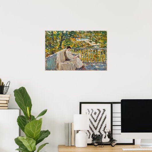 Poster Hassam - Balcon 1907 (Bureau à domicile)
