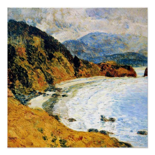 Poster Hassam - Ecola Beach, Oregon (Devant)