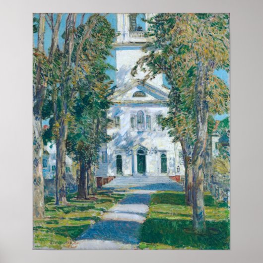 Poster Hassam - Église À Gloucester 1918 (Devant)