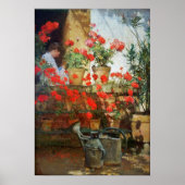 Poster Hassam - Geraniums 1888 (Devant)