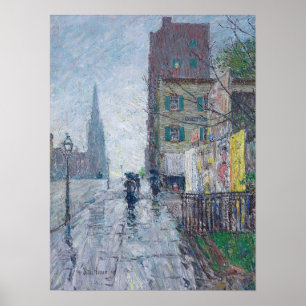 Poster Hassam - Jour Pluvieux 1890