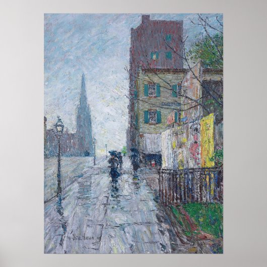 Poster Hassam - Jour Pluvieux 1890 (Devant)