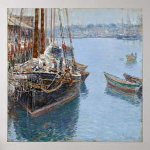 Poster Hassam - Mackerel Schooner Gloucester 1890