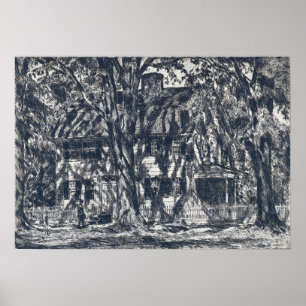 Poster Hassam - Maison Lion Gardiner Easthampton