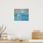 Poster Hassam - Navigation sur des mers calmes 1900 (Cuisine)