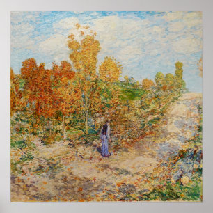 Poster Hassam - Nouvelle Angleterre Road 1902