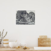 Poster Hassam - Old Dominy House Easthampton (Cuisine)