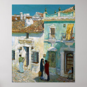 Poster Hassam - Plaza De La Merced Ronda 1910