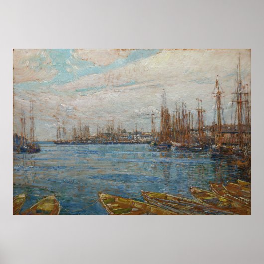 Poster Hassam - Port aux mille mâts (Devant)