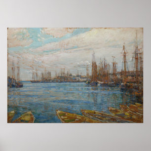 Poster Hassam - Port D'Un Mille Mats