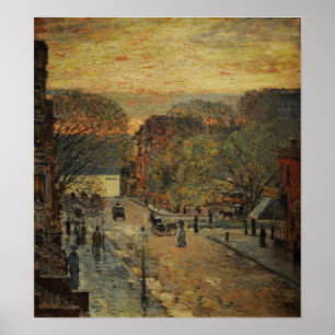 Poster Hassam - Printemps sur la 78e rue ouest 1905