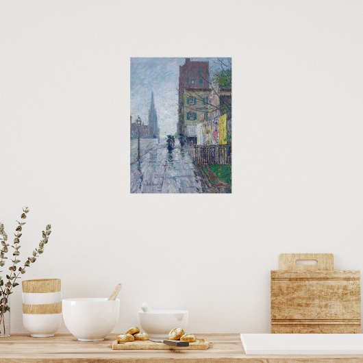 Poster Hassam - Rainy Day 1890 (Cuisine)