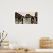 Poster Hassam - Rainy Day Boston (Cuisine)