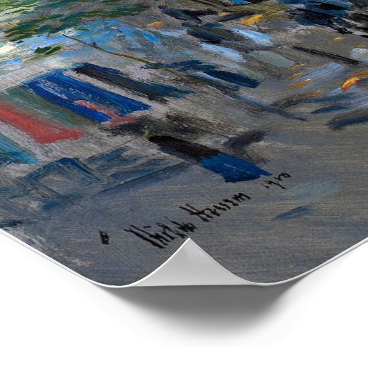 Poster Hassam - Vue D'Une Ville Française Du Sud (Coin)