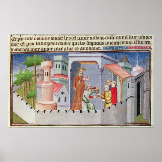 Poster Hassan i Sabbah dirigeant les initiations (Devant)