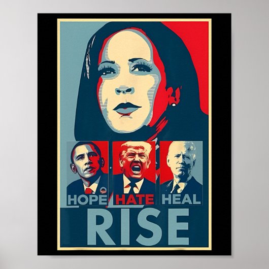 Poster Hate Heure Croissance Président Kamala Harris Camp (Devant)
