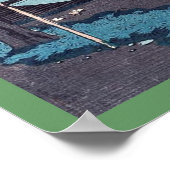 Poster Hatsune équitation parc, par Ando, Hiroshige (Coin)