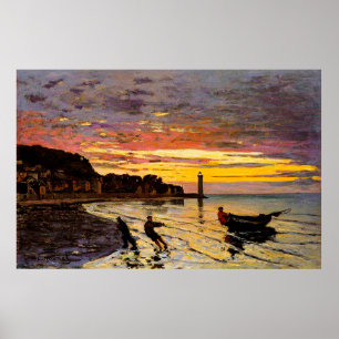 Poster Hauling a Boat Ashore, Honfleur, 1864