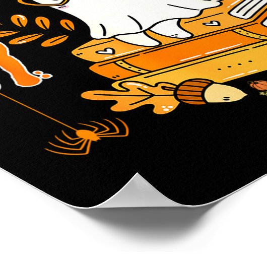 Poster Haunted By 67 Funny Reading Ghost And Pumpkin Hall (Coin)