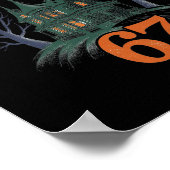 Poster Haunted Halloween Skeleton Haunted Six Seven Numbe (Coin)