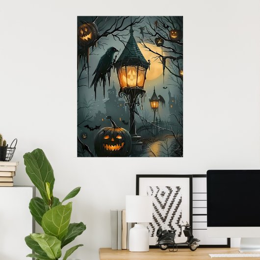 Poster Haunted Hollow – Nuit d'Halloween (Bureau à domicile)