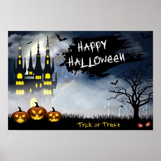 Poster Haunted House Halloween (Devant)