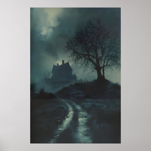Poster Haunted House on the Hill Dark Gothic Art (Devant)