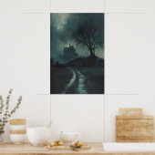 Poster Haunted House on the Hill Dark Gothic Art (Cuisine)