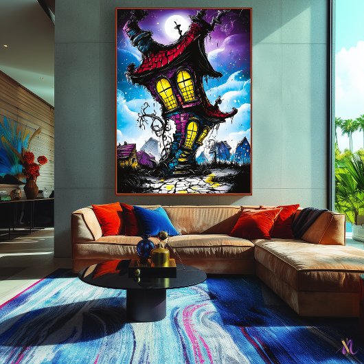 Poster Haunted Twisted House - Art d'Imaginaire gothique