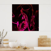 Poster Haunting Dark Red Smoke of Distant Love on Wall (Cuisine)