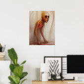 Poster Haunting Descent - Expressionniste d'horreur surré (Bureau à domicile)