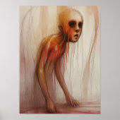 Poster Haunting Descent - Expressionniste d'horreur surré (Devant)