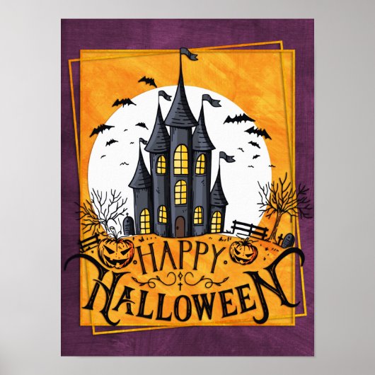 Poster Hauny House Happy Halloween (Devant)