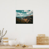 Poster Haut au-dessus // Automne Couleur automne Bois (Cuisine)