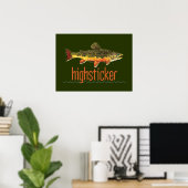 Poster Haut-autocollant de pêche (Bureau à domicile)