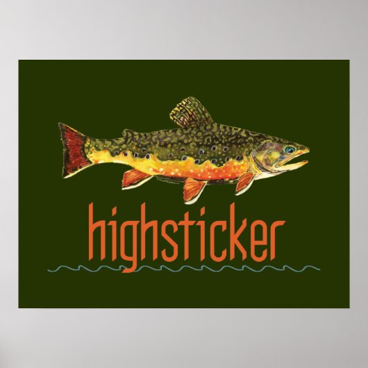 Poster Haut-autocollant de pêche (Devant)