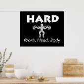 Poster HAUT Corps de tête de travail dur (Cuisine)